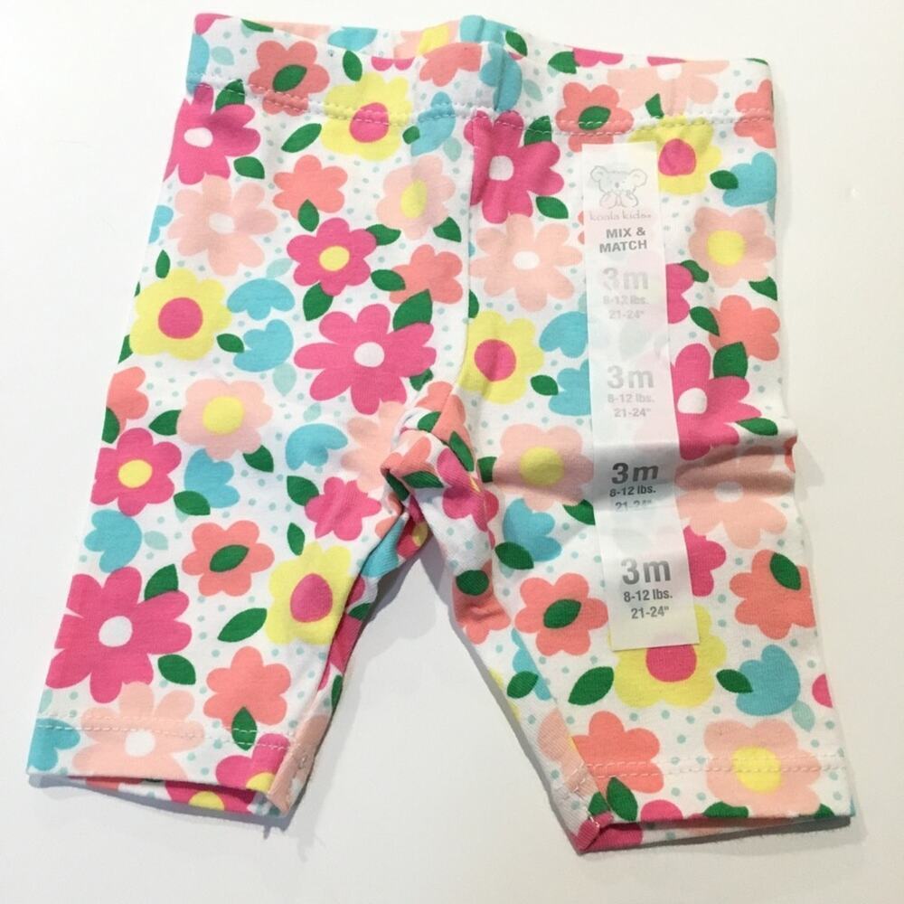 NEW Baby Girl Floral Leggings Sz 3 m Floral Leggings